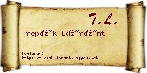 Trepák Lóránt névjegykártya