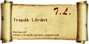 Trepák Lóránt névjegykártya